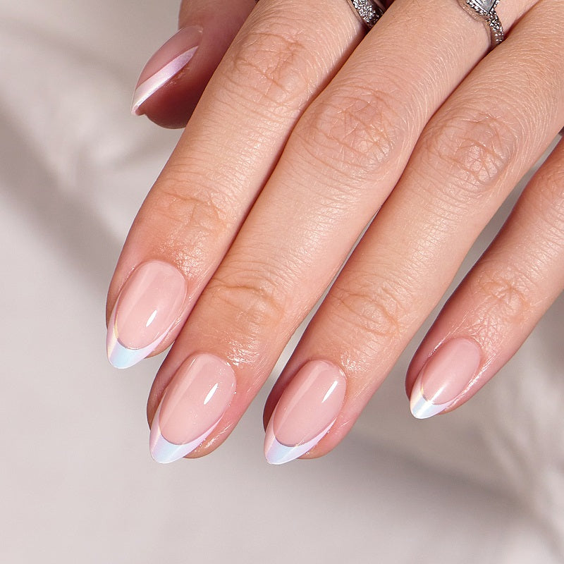 KIT UNGHII PRESS-ON Pearl White French