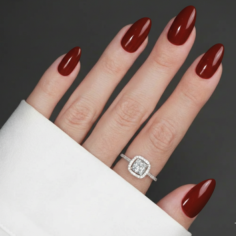 KIT UNGHII PRESS-ON Burgundy Nights