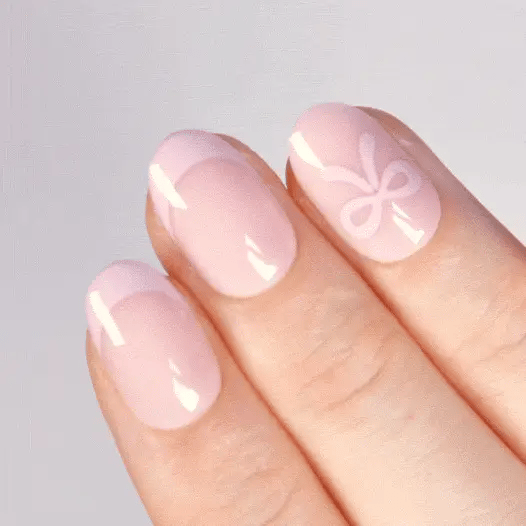 KIT UNGHII PRESS-ON French Blush Bows