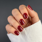 unghii presson super scurte bordo