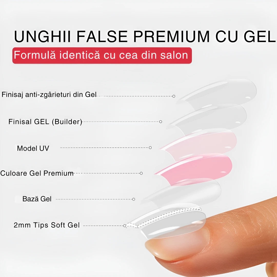 KIT UNGHII PRESS-ON Mystic Ruby