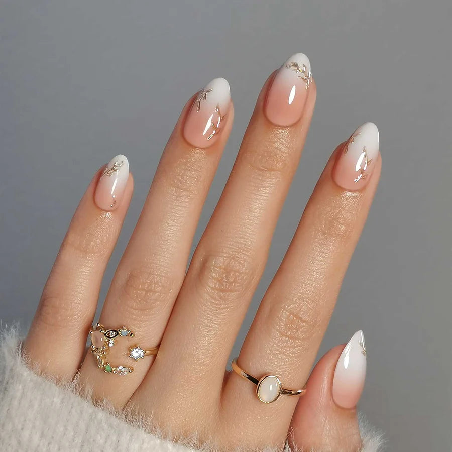 KIT UNGHII PRESS-ON Ombre Petal