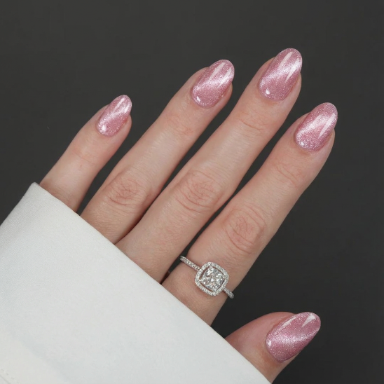 KIT UNGHII PRESS-ON Pink Elipse