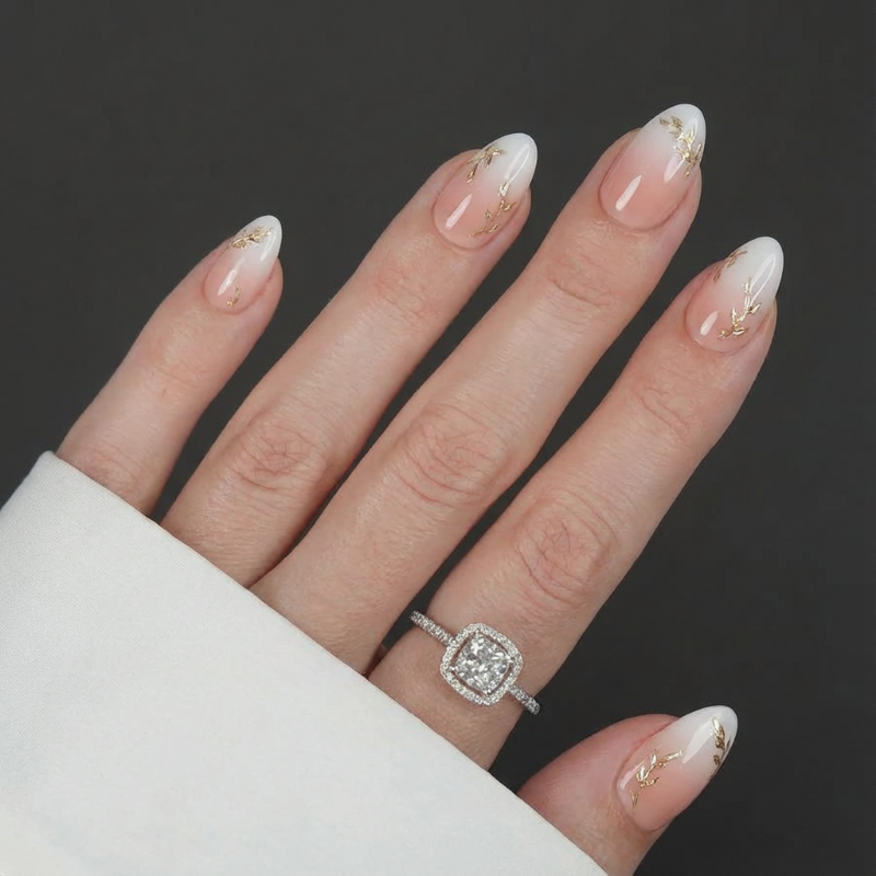 KIT UNGHII PRESS-ON Ombre Petal